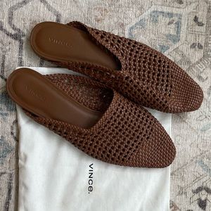 Vince Woven Mules sz 11 brown